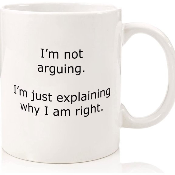 I'm Not Arguing I'm Just Explaining Why I Am Right Mug Coffee Mug Office Mug Work Gift Gift For Her Girlfriend Gift Wife Gift, Ceramic Novelty Coffee Mugs 11oz, 15oz Mug, Tea Cup, Gift P