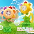 thumbnail image 2 of Dancing Sunflower Bubble Machine Sunflower Shaped Portable Electric Bubble Blower with LED Lights for Outdoor Fun Yellow 1 Pc, 2 of 6