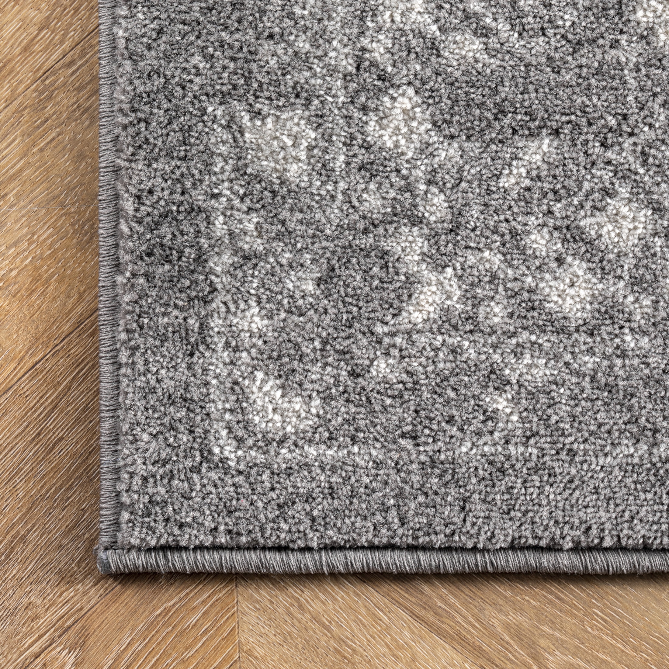 nuLOOM Odell Faded Vintage Area Rug, 6' x 6', Square, Odell Grey
