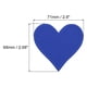 thumbnail image 2 of Parche de corazón Uxcell azul planchado, parche bordado, aplique de 2.8x2.68 pulgadas, reparación de ropa, mochila, 20 piezas, 2 of 6
