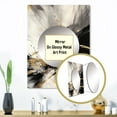 thumbnail image 3 of Designart "Fluid Fusion in Gold and Grey II" Abstract Mirror Wall Decor - Modern Gold Abstract Dining Room Wall Mirror Art - 32" x 24" Inch, 3 of 5