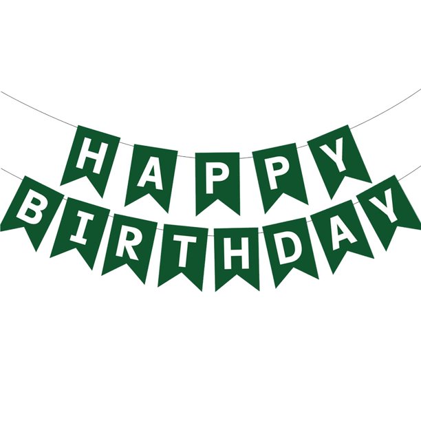Suministros para fiestas de cumpleaños GLASNES Green Happy Birthday