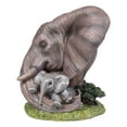 thumbnail image 5 of Noble Guardian Safari Elephant Protecting Calf by Green Grasslands Statue 8" H, 5 of 7