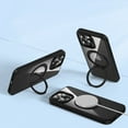 thumbnail image 6 of Magnetic Clear Case for iPhone 16 Pro, Military-Grade Protection Cover Compatible with MagSafe, Ring Holder Stand Color Frame Shockproof Stylish Case for iPhone 16 Pro, White, 6 of 7