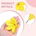 thumbnail image 3 of Uxcell 6-Pack Artificial Plumeria Flowers, Fake Silk Heads Flower Plumeria Bulk Petal for DIY Crafts/Dress/Wedding/Party Decoration [Yellow, 3.54"/ 9cm], 3 of 6