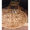 thumbnail image 1 of Unique Loom 3144391 Tapis Rond Alcott Dorchester 8 x 8 Pi, Beige, 1 of 1