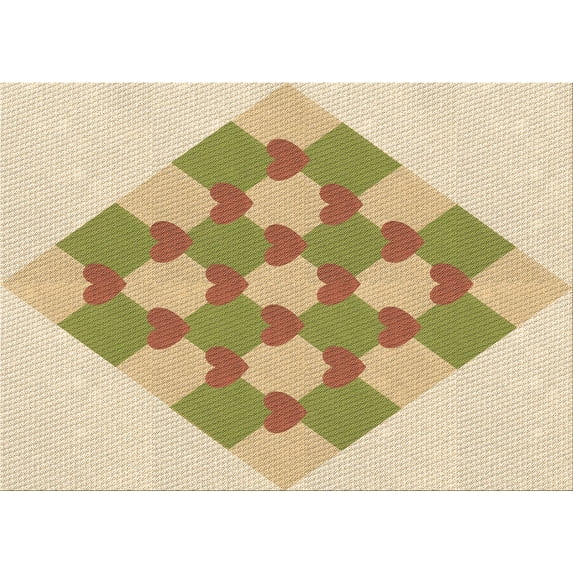 Ahgly Company Indoor Rectangle Patterned Khaki Gold Area Rugs, 2' x 3'