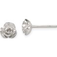 thumbnail image 1 of Sterling Silver Polished Rose Post Earrings (6.26 X 6.26) Made In India qe13809, 1 of 5
