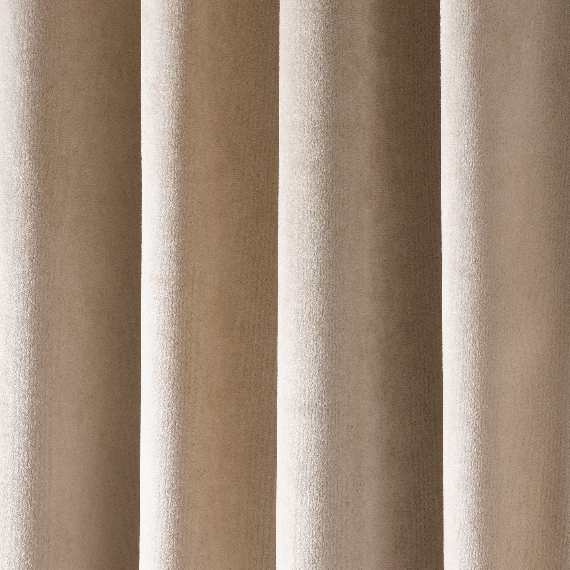 Martha Stewart Martha’s Velvet Curtain Panel Pair, Linen, Pole Top, Back Tab, Room Darkening, Lined, Indoor, Adult, 2 Piece Set, 50" x 63"
