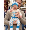 thumbnail image 4 of RUINIXCW Baby Boys First Hanukkah Outfits Dreidel Menorah Print Romper Pants Hat, 4 of 6