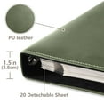 thumbnail image 4 of iauyy PU Leather Scrapbook Album | Expandable Binder with 20 Self-Adhesive Pages (11.8x24in)，Green, 4 of 8