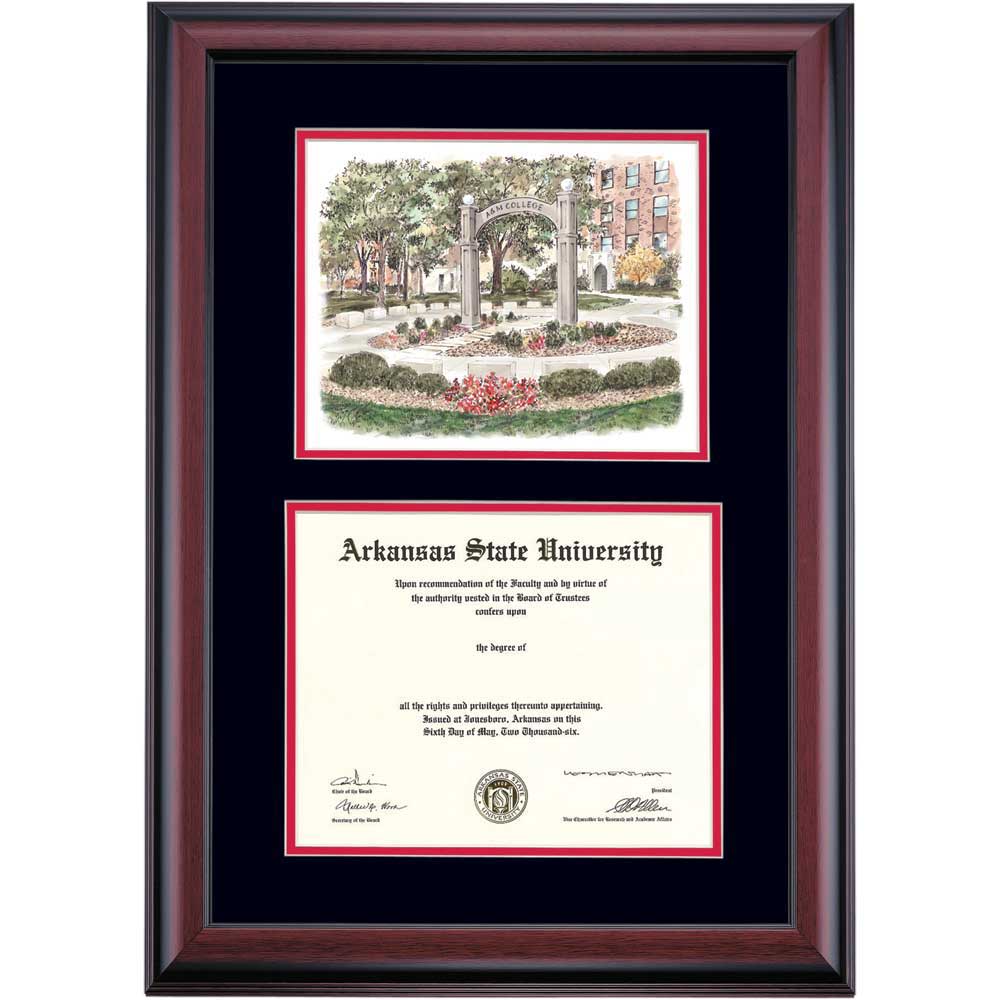 OCM Diploma Frame | Arkansas State University Red Wolf | Display