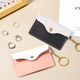 thumbnail image 2 of 2 packs of contraceptive pill box sleeve leather wallet pill box contraceptive pill box with buckle and keychain contraceptive pill travel bag backpack, black + pink, 2 of 4