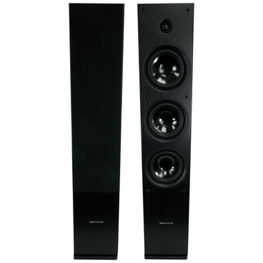 (2) Rockville RockTower 64B Black Home Audio Tower Speakers Passive 4 Ohm