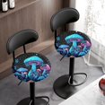 thumbnail image 3 of Chririnla Polyester Barstool Covers for Kitchen Bistro, With Elastic Bands Easy to Install Kitchen Bar Stool Chair Seat Cover, Neon Mushroom Butterfly Pattern, 3 of 6