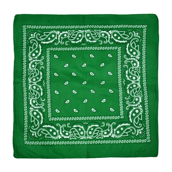 Versatile Cowboy Bandana, 22x22 Inch Polyester Paisley Print for Western Fashion and Hair Accessories