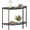 Black, variant on Entryway Table 2 Tier Small Console Table with Storage Half Moon Sofa Couch Table Mid Century Modern Narrow Entry Way Tables, 36.22" D x 11.8" W x 31.5" H, Easy Assembly, Dark Walnut