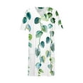 thumbnail image 3 of PuLe 【New】 Summer Short Sleeve Dress Summer Dresses for Women Plus Size Solid V Neck Short Sleeve Oversized Loose Trendy Comfy Dress Casual Pockets, 3 of 4