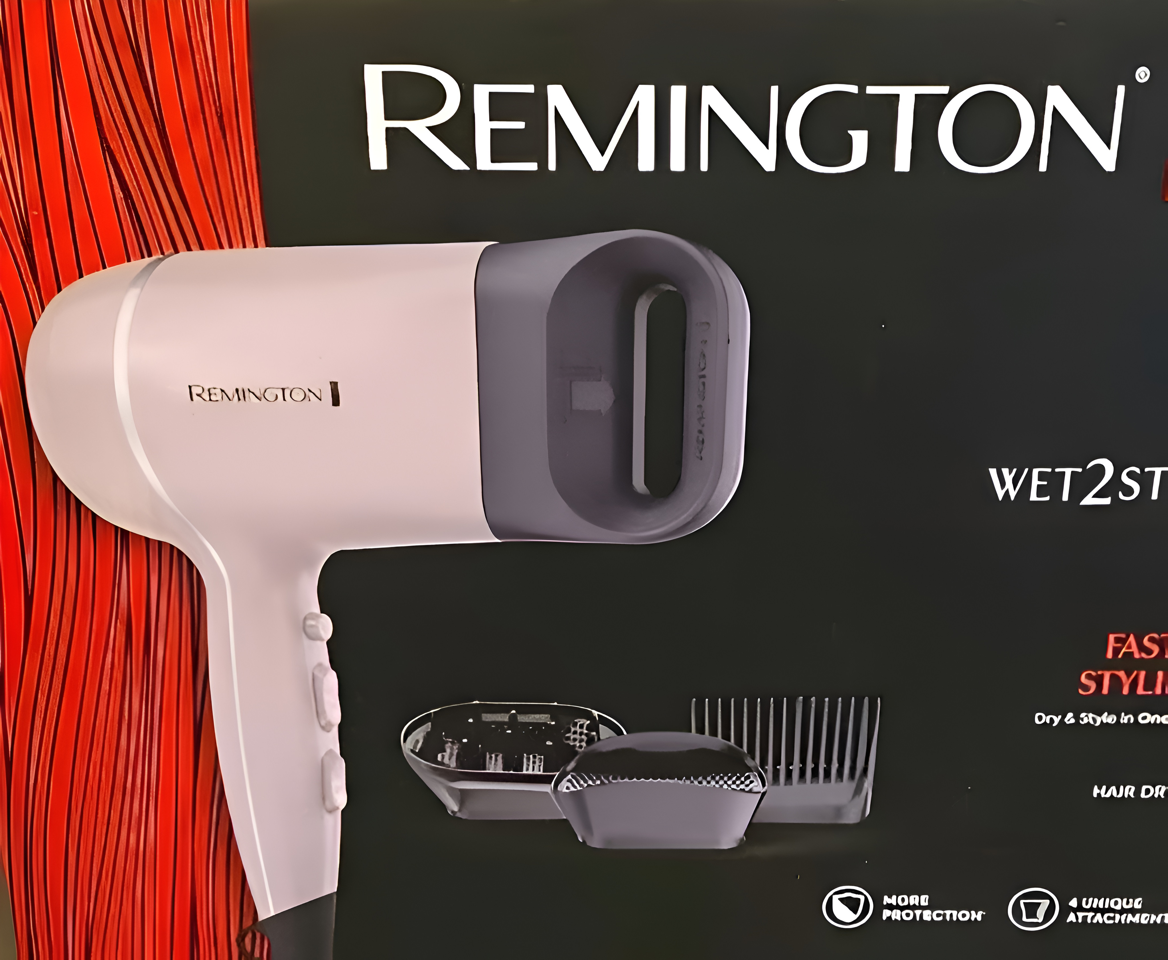 Remington Pro Wet2Style Ionic Hair Dryer with 4 Attachments photo 3