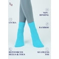 thumbnail image 4 of Hugh Ugoli Bamboo Ankle Loose Fit Diabetic Socks for Women, 3 Pairs, Blue Curacao, Shoe Size: 10-12, 4 of 6