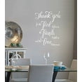 thumbnail image 5 of Thank You For Food, Friends, Love Vinyl Wall Decals Home Décor Quote Kitchen Sayings, 31x23-Inch, White, 5 of 5