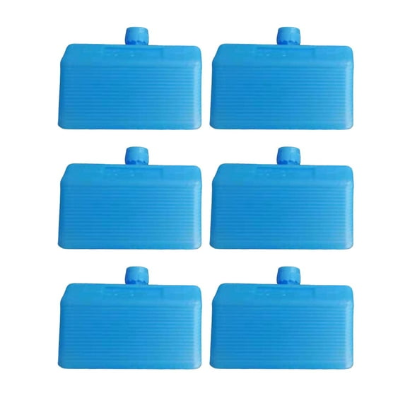6 bolsas de hielo reutilizables para enfriar, ideales para bolsas térmicas y congeladores portátiles. 75 cm x 95 cm x 65 cm