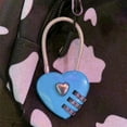 thumbnail image 4 of LOVEVER 063U Combination Lock Waterproof Resettable Zinc Alloy Love Heart Shape Password Padlock for Backpack, 4 of 7