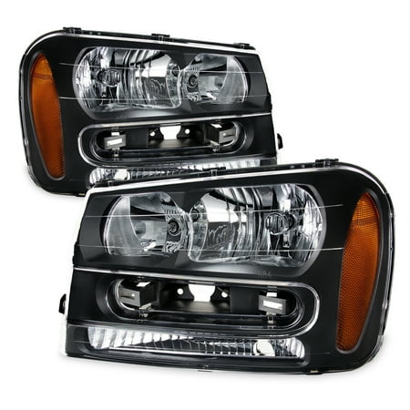 - Fit 2002-2009 Chevy Trailblazer Replacement Headlights 02 03 04 05 06 07 08 09