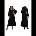 thumbnail image 3 of Vestido Holgado Informal con Escote en V, Corte A, Larga y Abertura Alta para Mujer. Negro XL, 3 of 7