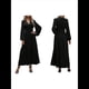 thumbnail image 3 of Vestido Holgado Informal con Escote en V, Corte A, Larga y Abertura Alta para Mujer. Negro XXL, 3 of 7