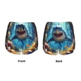 thumbnail image 5 of Lsque Colorful Underwater Shark Printed Women's Running Shorts with Liner Pockets,Elastic Quick Dry Workout Athletic Gym Yoga Shorts,Womens High Waist Shorts-Large, 5 of 9