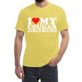 thumbnail image 2 of LUOGENLI T-shirts pour Homme pour Hommes T-Shirt de la Saint-Valentin à Lettres Imprimées Manches Courtes Col Rond T-Shirt Floral Tendance Mode Chandail de Base T-shirts pour Hommes T-shirts Graphiques Pêche Vêtements d'Été Jaune TTTG, 2 of 3