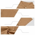 thumbnail image 7 of Kalauyu Men Short Sleeve Button Down Shirts Stand Collar Casual Summer Fashion Lightweight Solid Color Top, 7 of 7