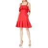 Jill Jill Stuart Womens Ruffle Tiered Spaghetti Strap Dress, Poppy, 2