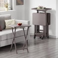 thumbnail image 4 of Isabelle 4 Tables à Collation Support de Rangement avec Plateau Amovible Fini Gris Huître, 4 of 12