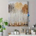 thumbnail image 4 of Autumn Birch Forest Textured Canvas Print Wall Art for Living Room Office Hallway, 4 of 8