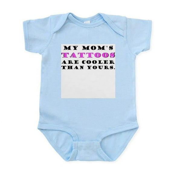 CafePress - My Mom's Tattoos Are Cooler.... Infant Bodysuit - Baby Light Bodysuit, Size Newborn - 24 Months