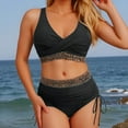 thumbnail image 2 of EHRWE Women's Bikini Set Ladies High Waisted 2 Piece Swimsuit Full Coverage 2025 Bathing Suit Beach Outfits, 2 of 6