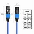 thumbnail image 6 of XLR Microphone Cable 3Pin Male to Female Connectors Audio Cord with Gold Plated Pin for Studio Recording 5 Lengths, 6 of 10