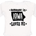 thumbnail image 4 of Inktastic Someone in Iowa Loves Me Souvenir Boys or Girls Long Sleeve Baby Bodysuit, 4 of 5