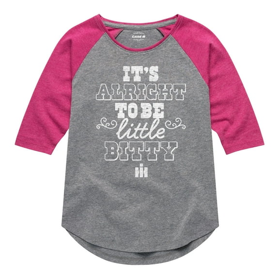 International Harvester - It's Alright To Be Little Bitty - Toddler Girls Raglan Graphic T-Shirt