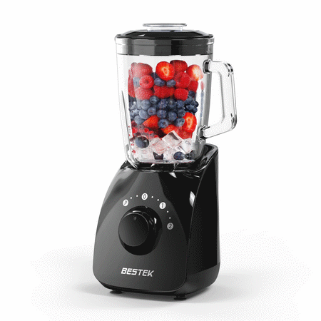 Smoothie Blender, BESTEK 350 Watts 20000 RPM Smoothie Maker with 1.5L BPA Free Glass Jar,2-Speed Function,Mixer,High Speed Blender for Shakes, Baby Food, Healthy (Best Blender For Protein Shakes And Smoothies)