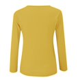 thumbnail image 6 of Vinsonshop Womens Long Sleeve Crewneck Sweaters Casual Ribbed Knit Pullover Tops Basic Jumpers Fall Clothes Winter Warm Layering Tee Yellow XL, 6 of 9