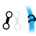 thumbnail image 2 of 2x Durable Silicone Scuba Diving Diving Snorkel Keeper Retainer Holder Clear and Black, 2 of 6