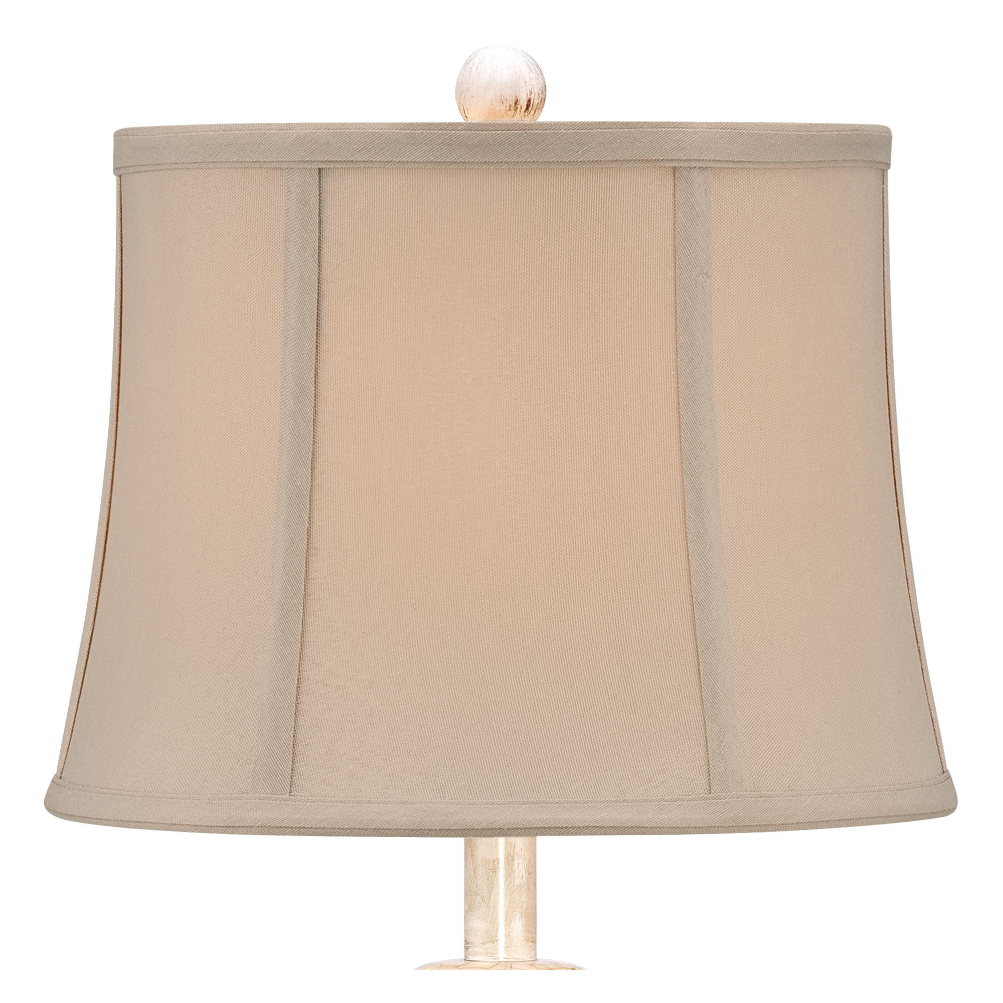 Regency Hill Sofia Rustic Country Cottage Accent Table Lamp 22" High Crackled Ivory Glaze Ceramic Beige Bell Shade for Bedroom Living Room House Home
