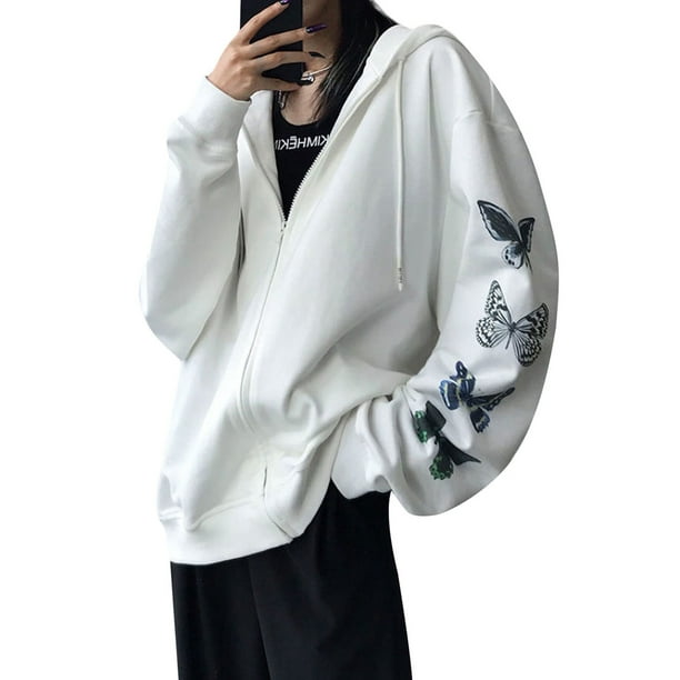  zip up hoodie men y2k loose mid-length hooded lamb's