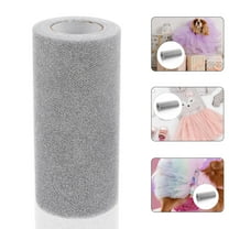 WASHWEPE White Tulle Netting Fabric Ideal For Wedding Decorations And Diy Projects 6 Inches Wide
