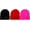 Black, Red, Hot Pink, variant on 3 Pack Cloud 9 - Kids Unisex Beanie Cap Knitted Warm Soft Solid Color 100% Acrylic Boys and Girls (1-7 years old)