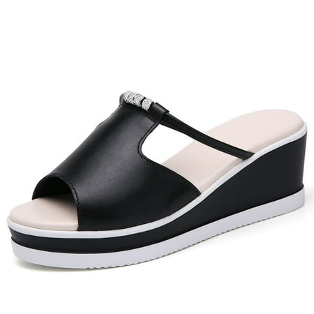 

Lopsie Thick Bottom Slope with Cool Slippers crystal slippers