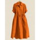 thumbnail image 3 of TaTaai Women's Spring Summer Maxi Dress Crew Neck Short Sleeve Solid Color Loose Fit Ankle Length Shift Dress Soft Stretchy Gift, 3 of 3